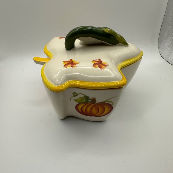 Temp-tations by Tara seasonal 10 oz leaf shaped covered dish autumn decor - Picture 4 of 10